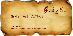 Grébel Ákos névjegykártya